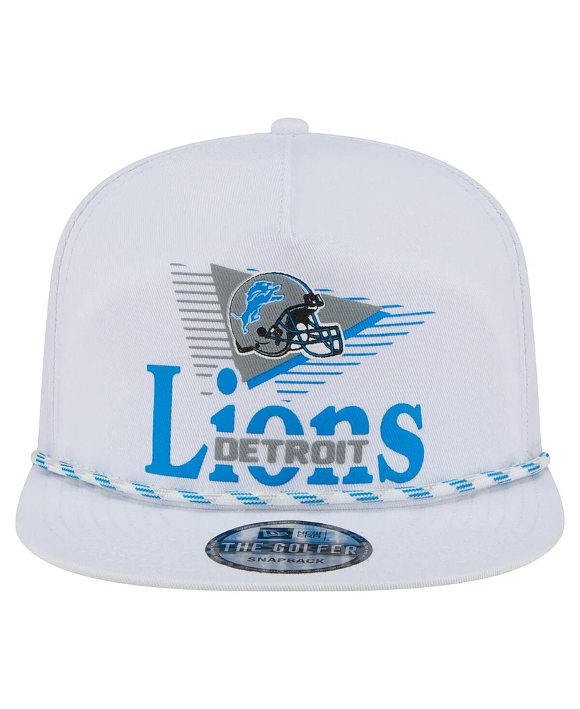 New Era Men's White Detroit Lions Collide Golfer Snapback Hat
