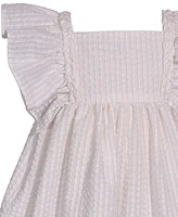 Bonnie Baby Girls Flutter Sleeve Seersucker Dress