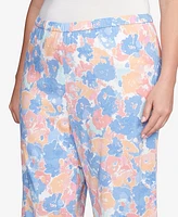 Ruby Rd. Plus Size Floral Print Soft Capri Pants