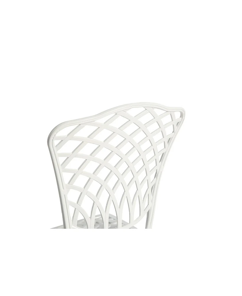 3-Piece Rustproof Aluminum Bistro Set: 2 Chairs, Round Table
