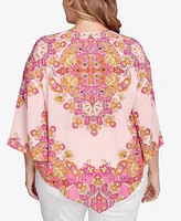 Ruby Rd. Plus Size Floral Medallion Tunic Top
