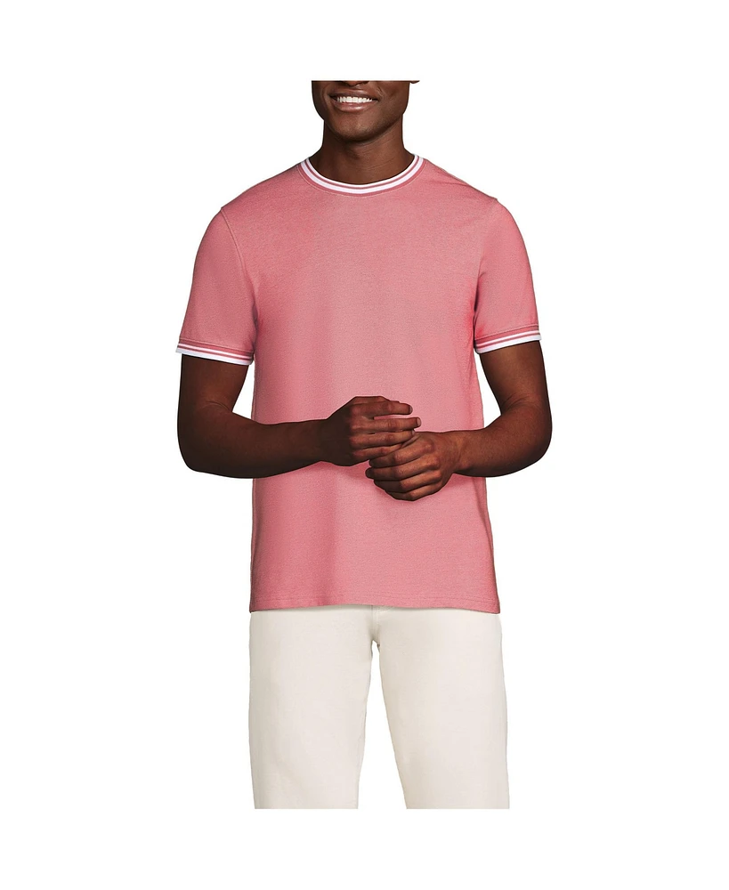 Lands' End Men's Short Sleeve Soft Pique Crew Tee