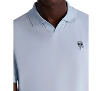 Karl Lagerfeld Paris Men's Short Sleeve Head Logo Pique Polo Shirt