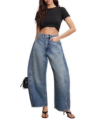 Good American Women's Good Extreme Barrel Jeans