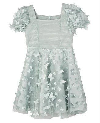 Rare Editions Toddler and Little Girls 3D Butterfly Party Dress