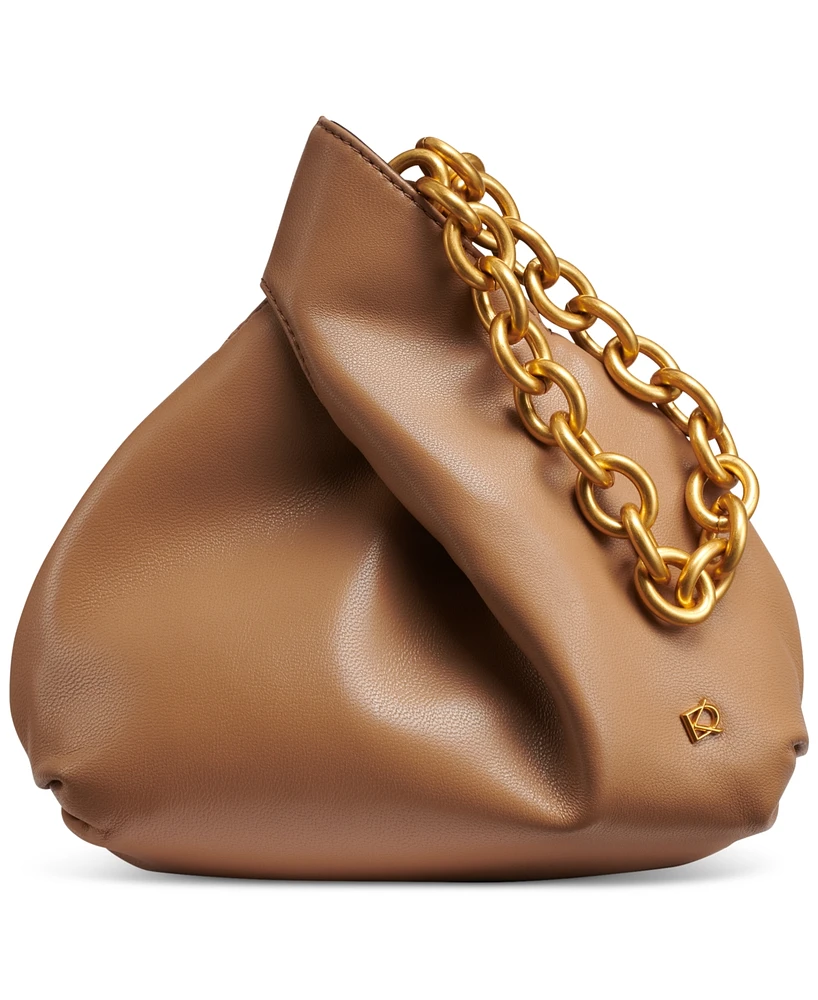 Donna Karan New York Lawrence Leather Wristlet with Chain Strap