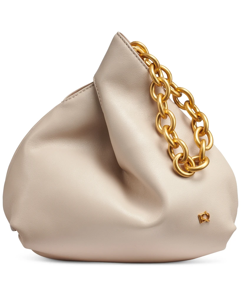 Donna Karan New York Lawrence Leather Wristlet with Chain Strap