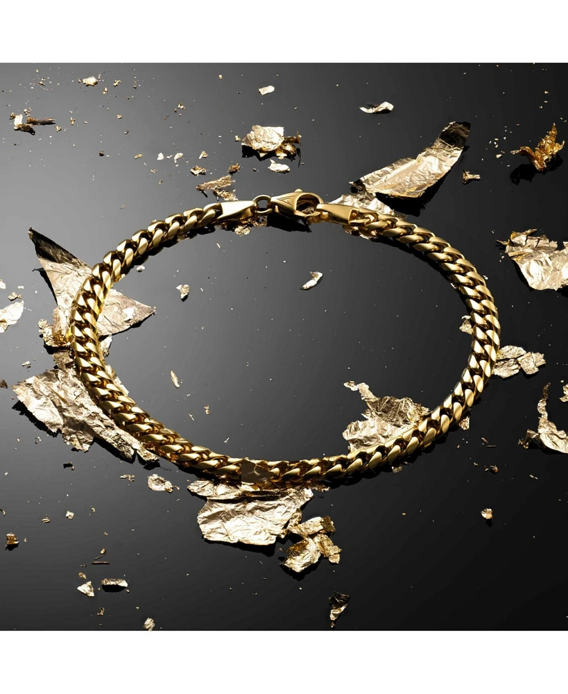 Vincero Men's Curb Chain – 5mm Gold Plated Bracelet