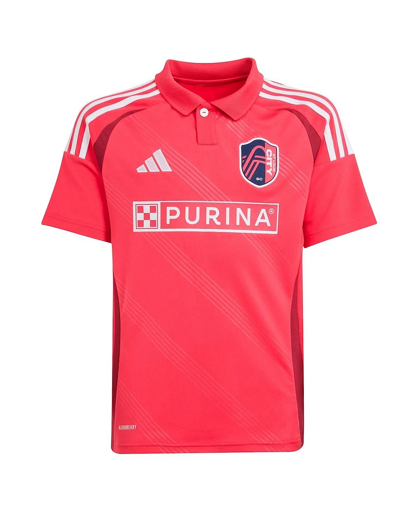Adidas Big Boys and Girls Joao Klauss Red St. Louis City Sc 2025 Forever Replica Player Jersey