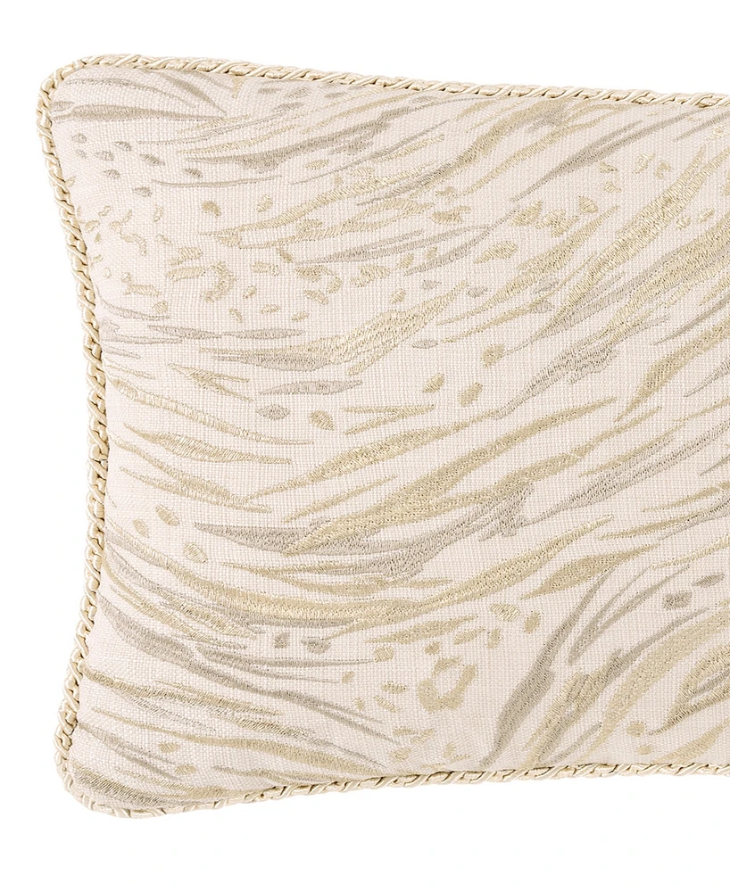 Rose Tree Cara Embroidered Boudoir Decorative Pillow, 19" x 13"