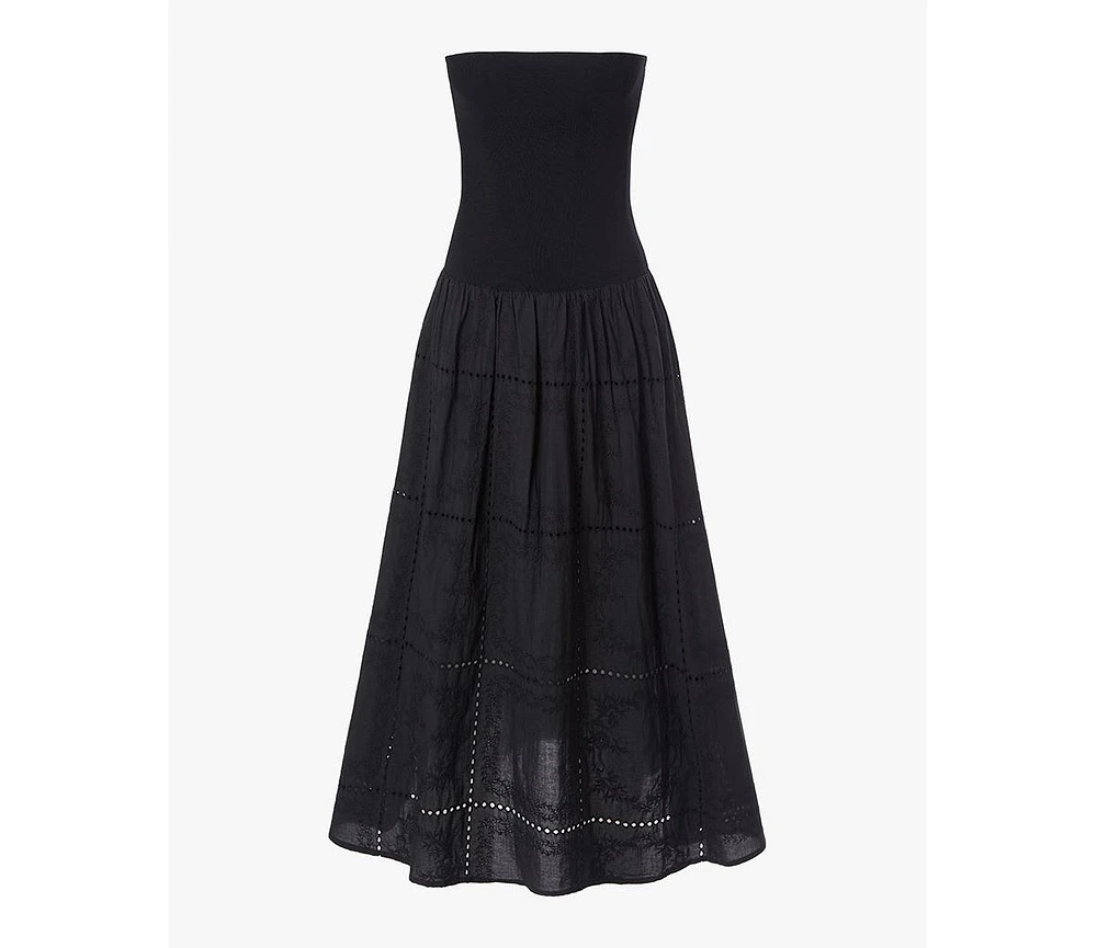 WeWoreWhat Women's Ribbed Cotton Midi Dress