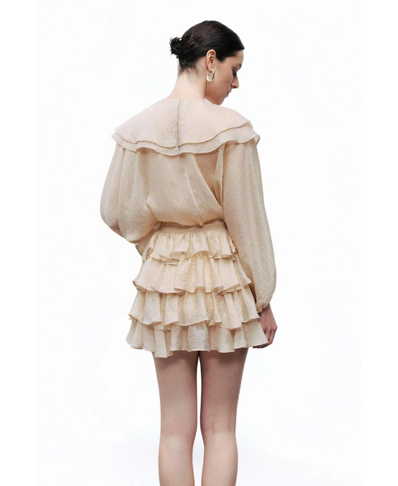 Nocturne Women's Frilled Mini Skirt