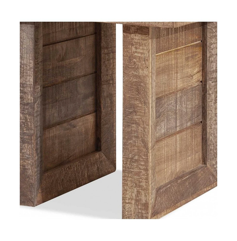 Solid Hardwood Square End Table for Living Room or Bedroom