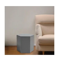 Modern High Gloss Hexagonal End Table for Living Room or Bedroom