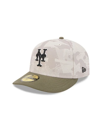 New Era Men's Light Beige/Olive New York Mets 2025 Armed Forces Day 59FIFTY Fitted Hat