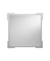 Glass Square End Table for Living Room or Bedroom Accent