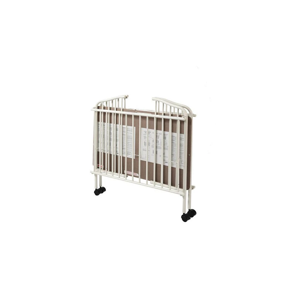 La Baby Mini/Portable/Compact Folding Crib, White