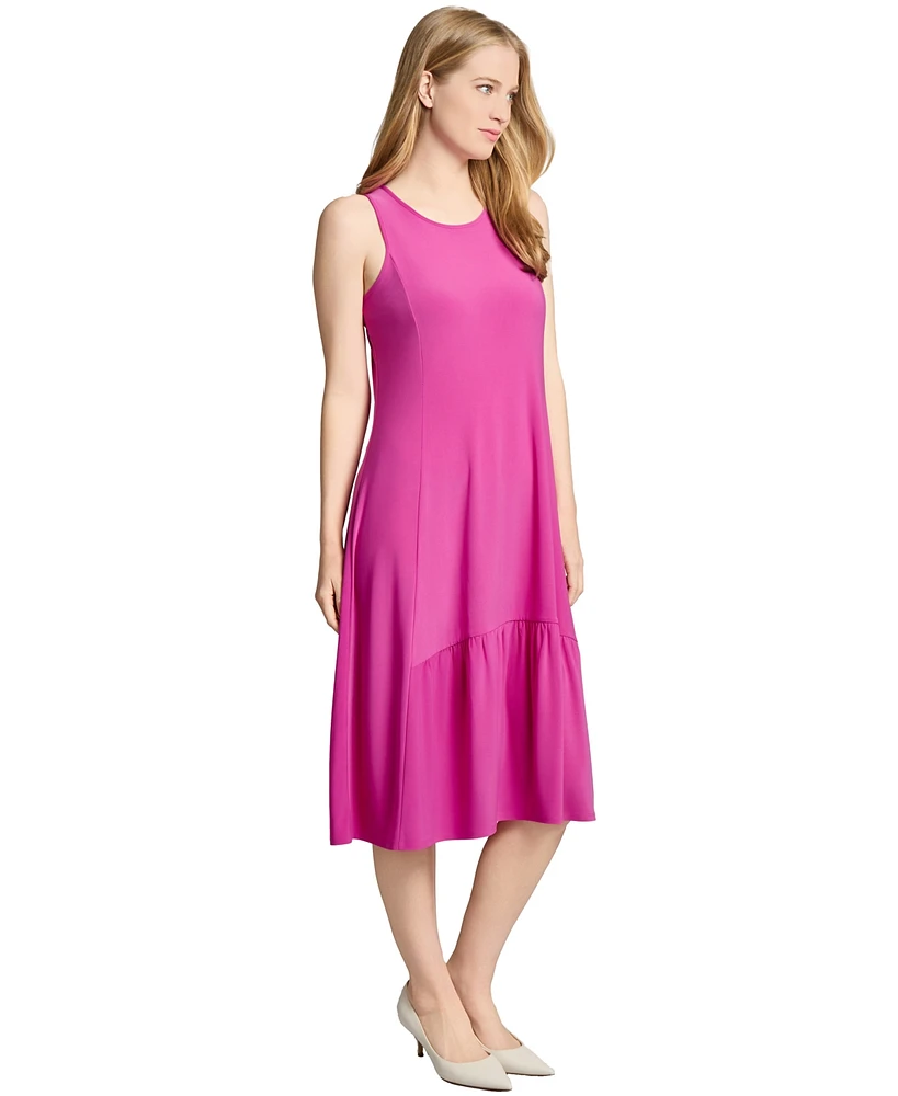 Jones New York Women's Round-Neck Ruffle-Hem Tank Dress