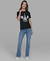 Karl Lagerfeld Paris Petite Tennis Racquet Crewneck Tee