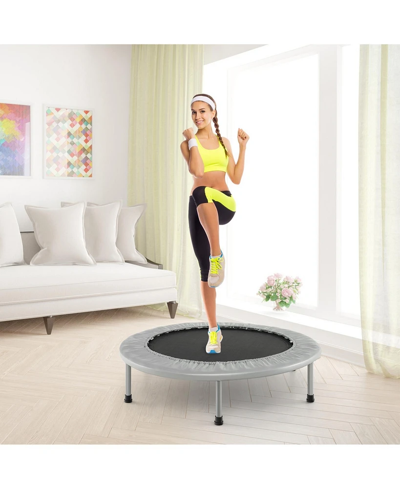 38 Inch Mini Folding Trampoline Portable Recreational Fitness Rebounder
