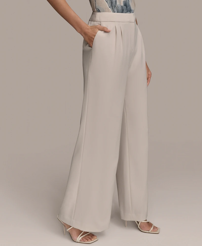 Donna Karan New York Women's Pleat-Front Wide-Leg Pants