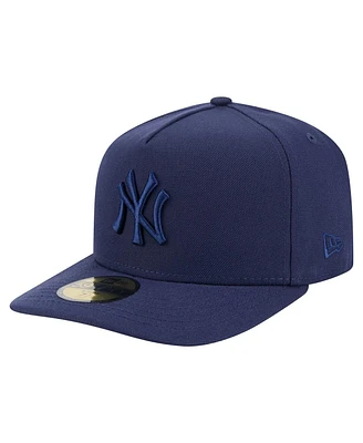 New Era Men's Navy York Yankees Color Pack A-Frame 59FIFTY Fitted Hat