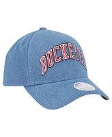 New Era Women's Denim Ohio State Buckeyes A-Frame 9FORTY Adjustable Hat