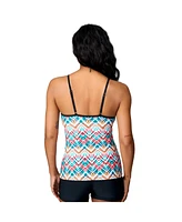 Free Country Women's 2-in-1 Keyhole Tankini Top