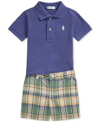 Polo Ralph Lauren Baby Boys Shirt & Madras Shorts Set