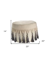 Multi-purpose Round Ottoman for Extra Seating and Footrest