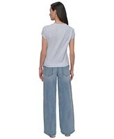 Dkny Jeans Women's Rhinestones Crewneck T-Shirt - SYE