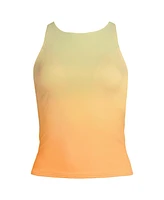 Lands' End Women's D-Cup Tugless High Neck Strappy Back Tankini Swimsuit Top