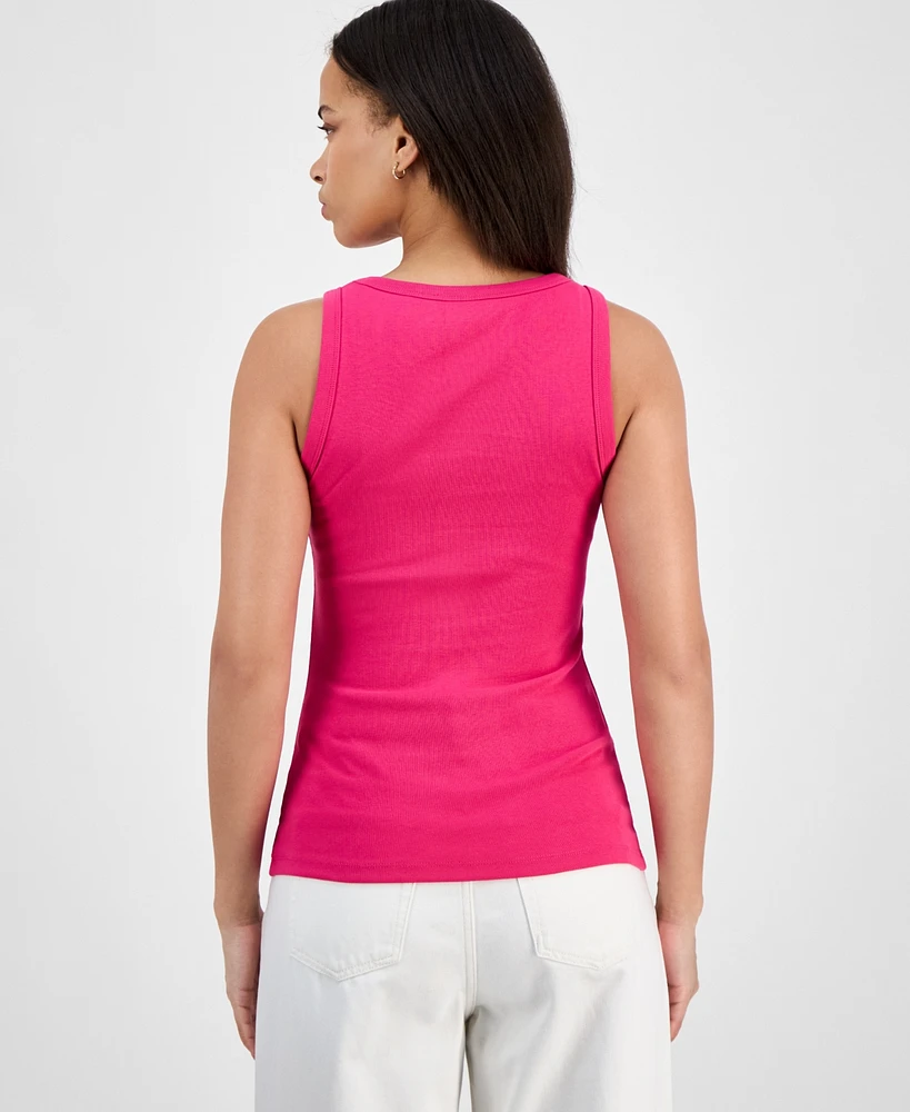 Hugo Women's Logo Scoop-Neck Knit Tank Top