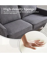 Mid Century Modern Loveseat Sofa with Usb (Gray)