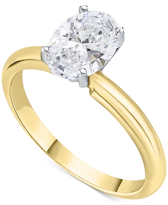 Igi Certified Diamond Oval-Cut Solitaire Ring (1 ct. t.w.) Platinum or 18k Gold