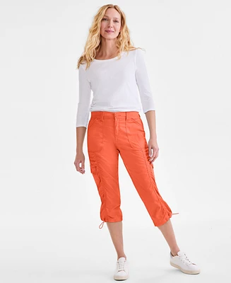 Style & Co Women's Mid-Rise Cargo Capri Pants, Exclusively at Macy's