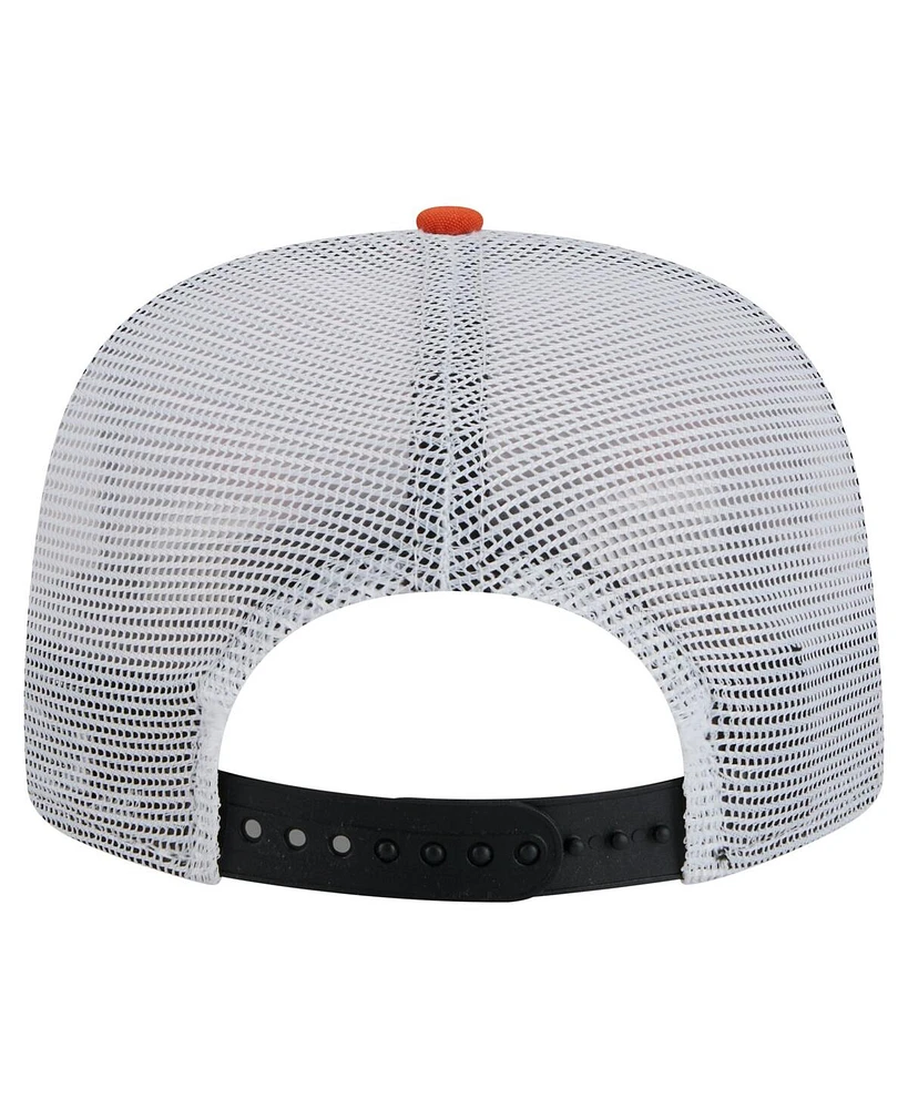 New Era Men's Black/Orange Philadelphia Flyers Throwback V-Dye Adjustable Golfer Hat
