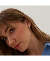 Spero London Heart Huggie Hoop Drop Earrings