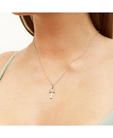 Spero London Sterling Silver Egyptian Ankh Necklace