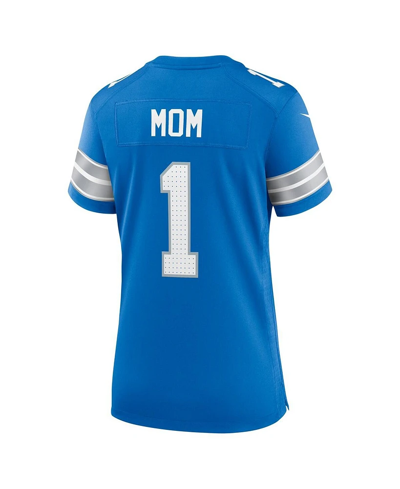 Nike Men's Number 1 Mom Blue Detroit Lions Game Jersey