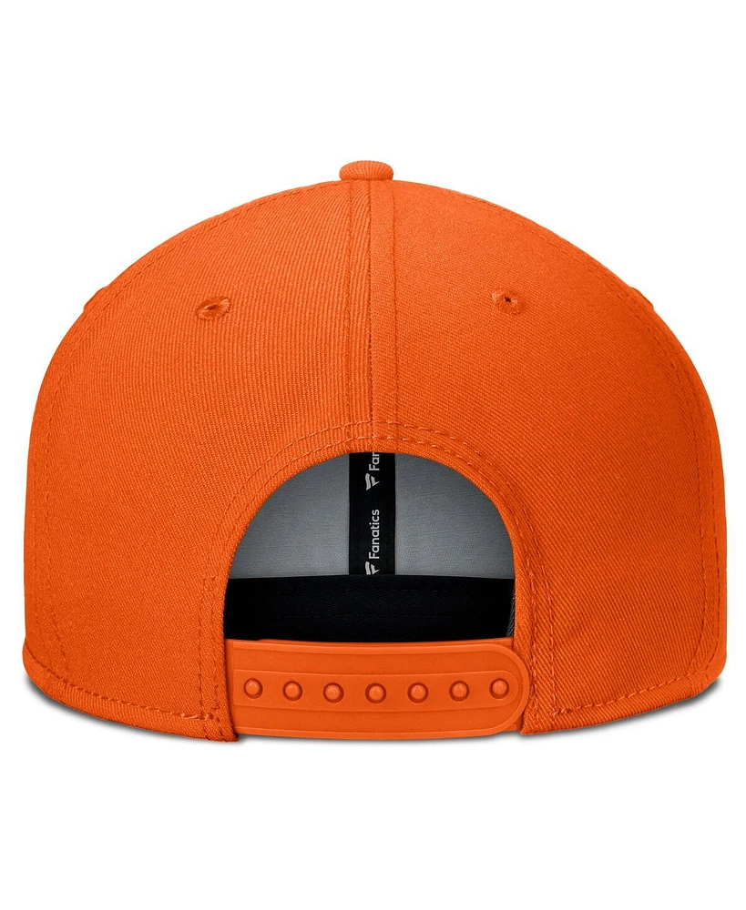 Fanatics Men's Orange Anaheim Ducks Fundamental Gino Stack Snapback Hat