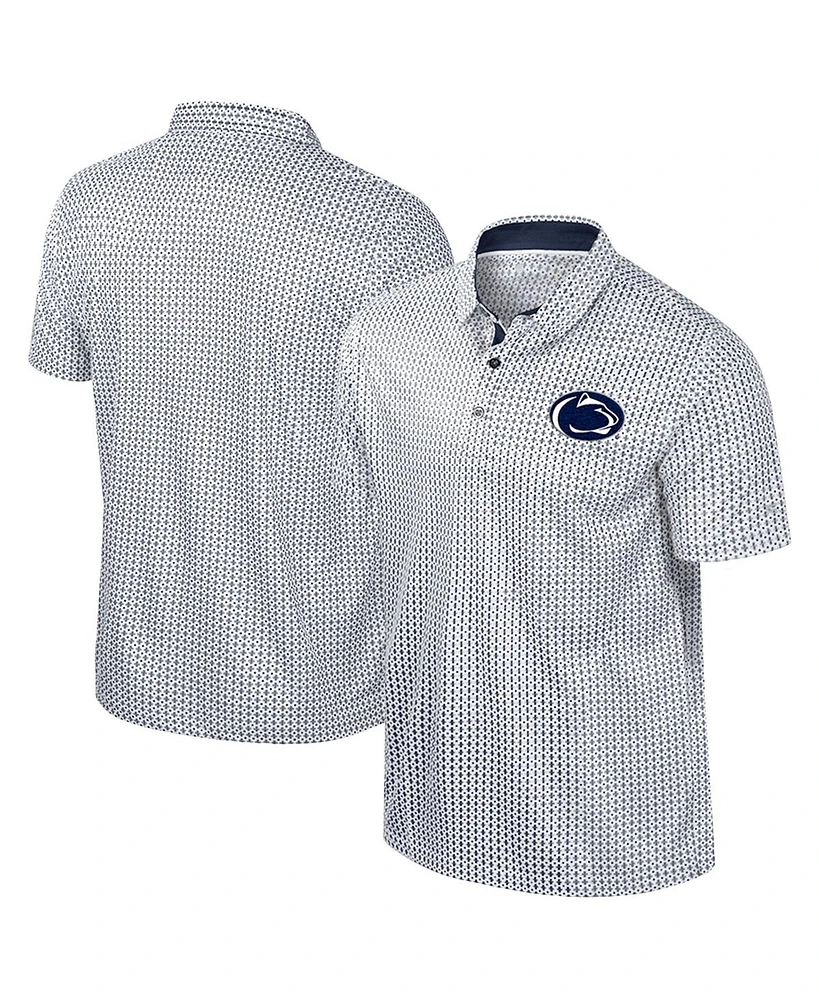 Colosseum Men's Navy Penn State Nittany Lions Big Tall Marty Rival Polo Shirt