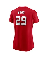 Nike Women's James Wood Red Washington Nationals Fuse Name Number T-Shirt