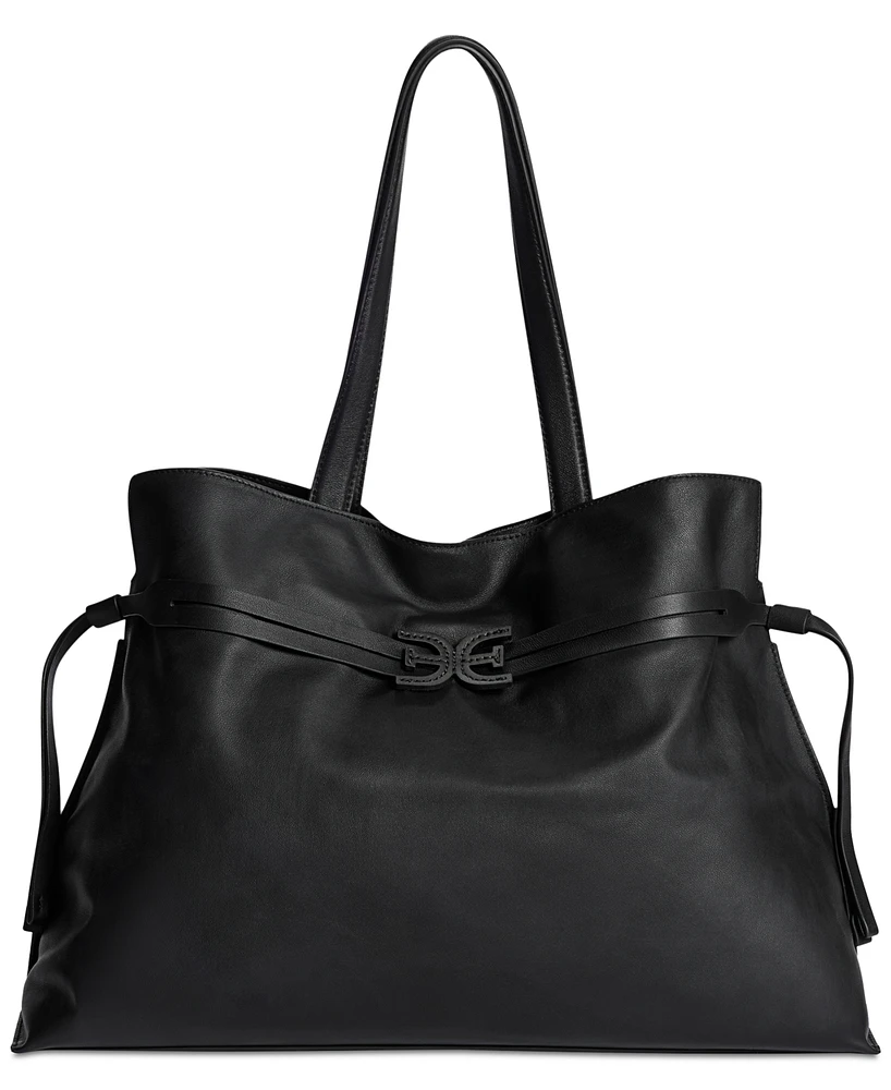 Sam Edelman Poppy Extra Large Leather Drawstring Tote