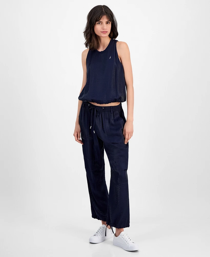 Nautica Jeans Women's Drawstring Pull-On Utility Pants