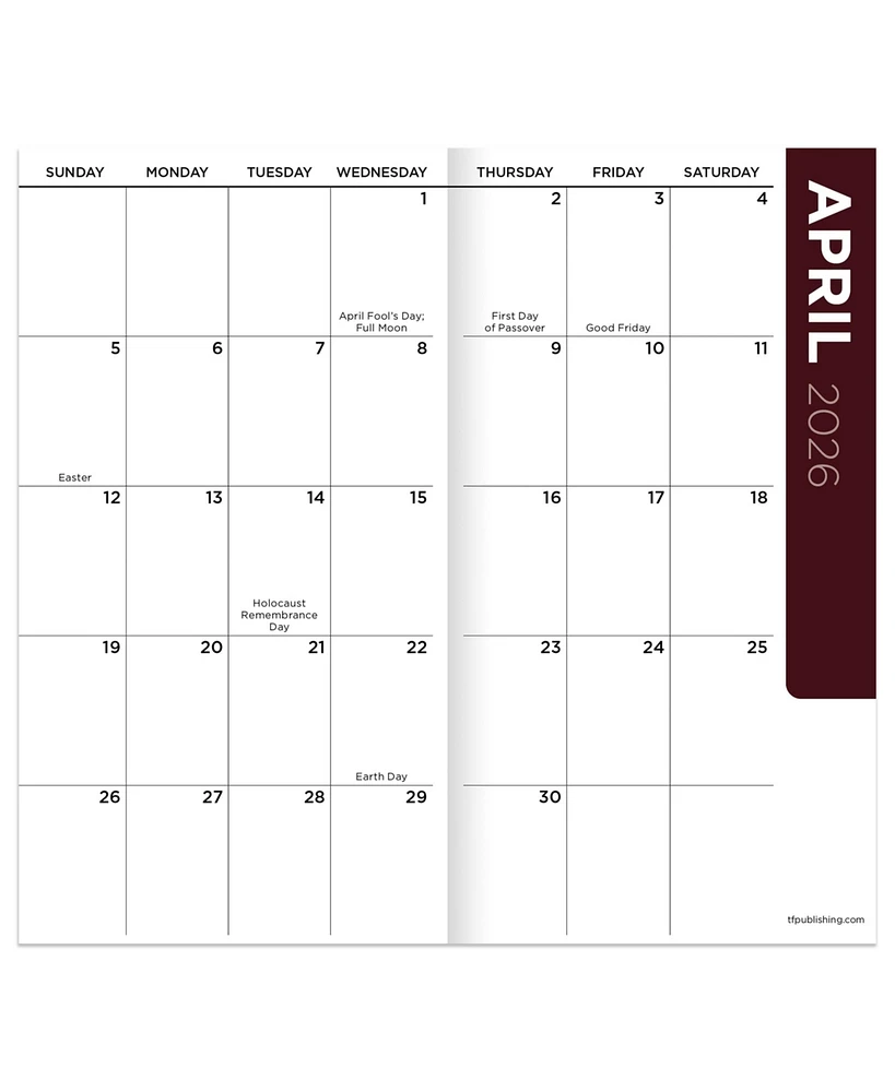 2026-2027 Checkerboard Small Monthly Pocket Planner