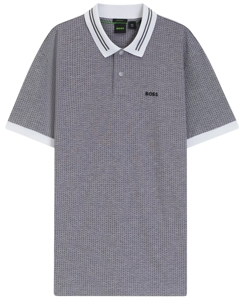 Boss by Hugo Men's Dot Print Cotton-Pique Polo Shirt