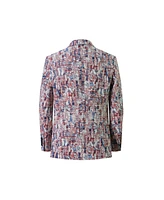 Elie Balleh Boys Blue Paint Splash Blazer