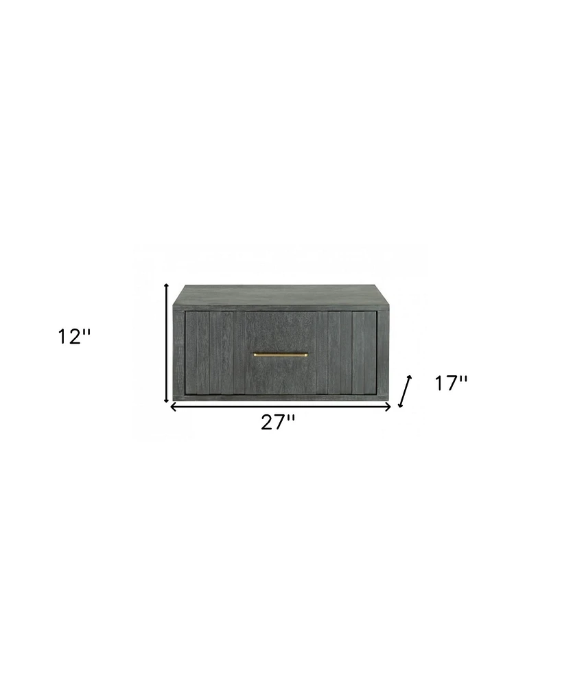 Low One Drawer Nightstand for Bedroom Small Bedside Table with Storage