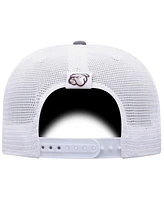 Top of the World Men's Gray/White Mississippi State Bulldogs Victory Baseline Trucker Adjustable Hat